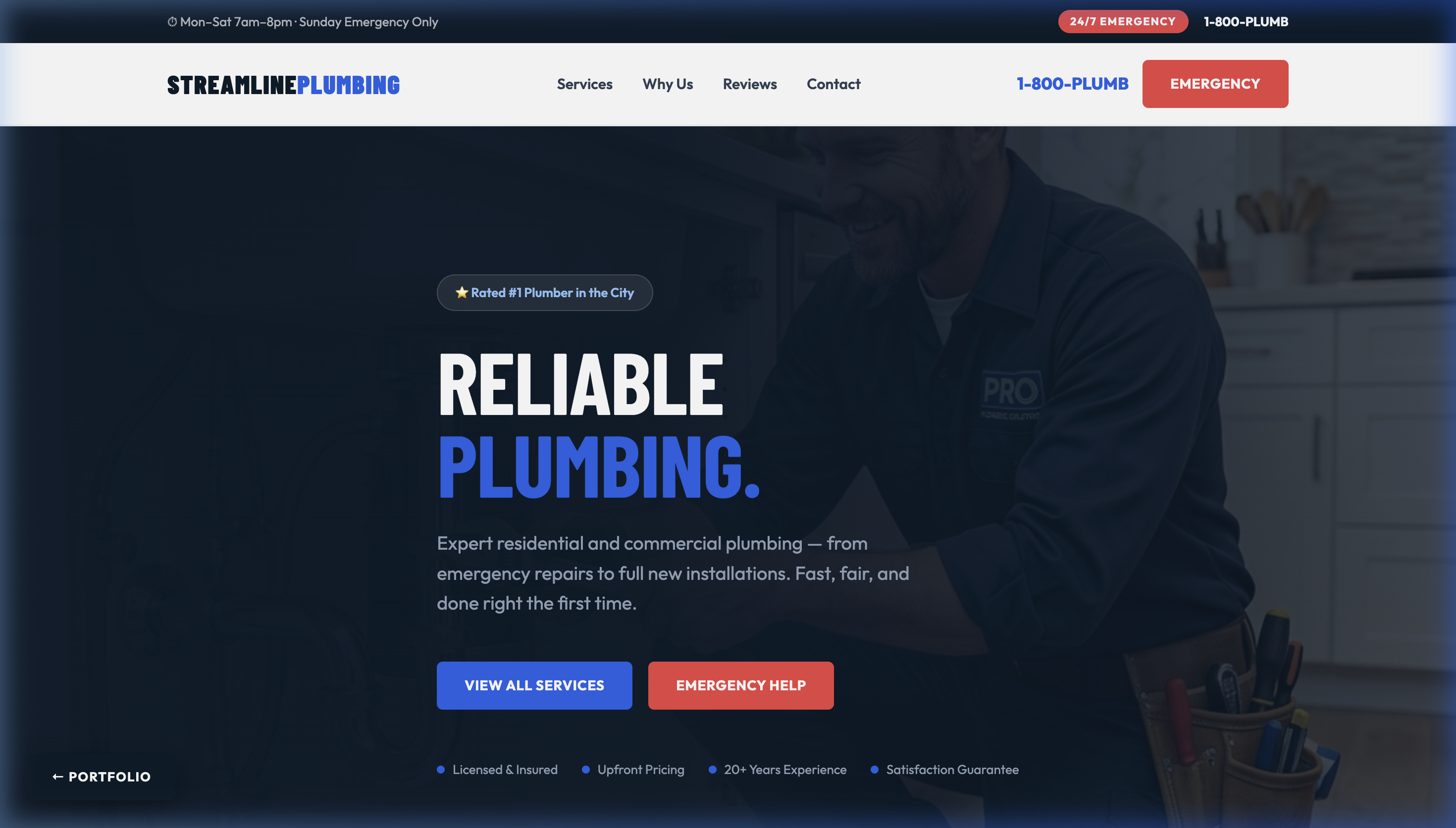 Streamline Plumbing — Website Preview